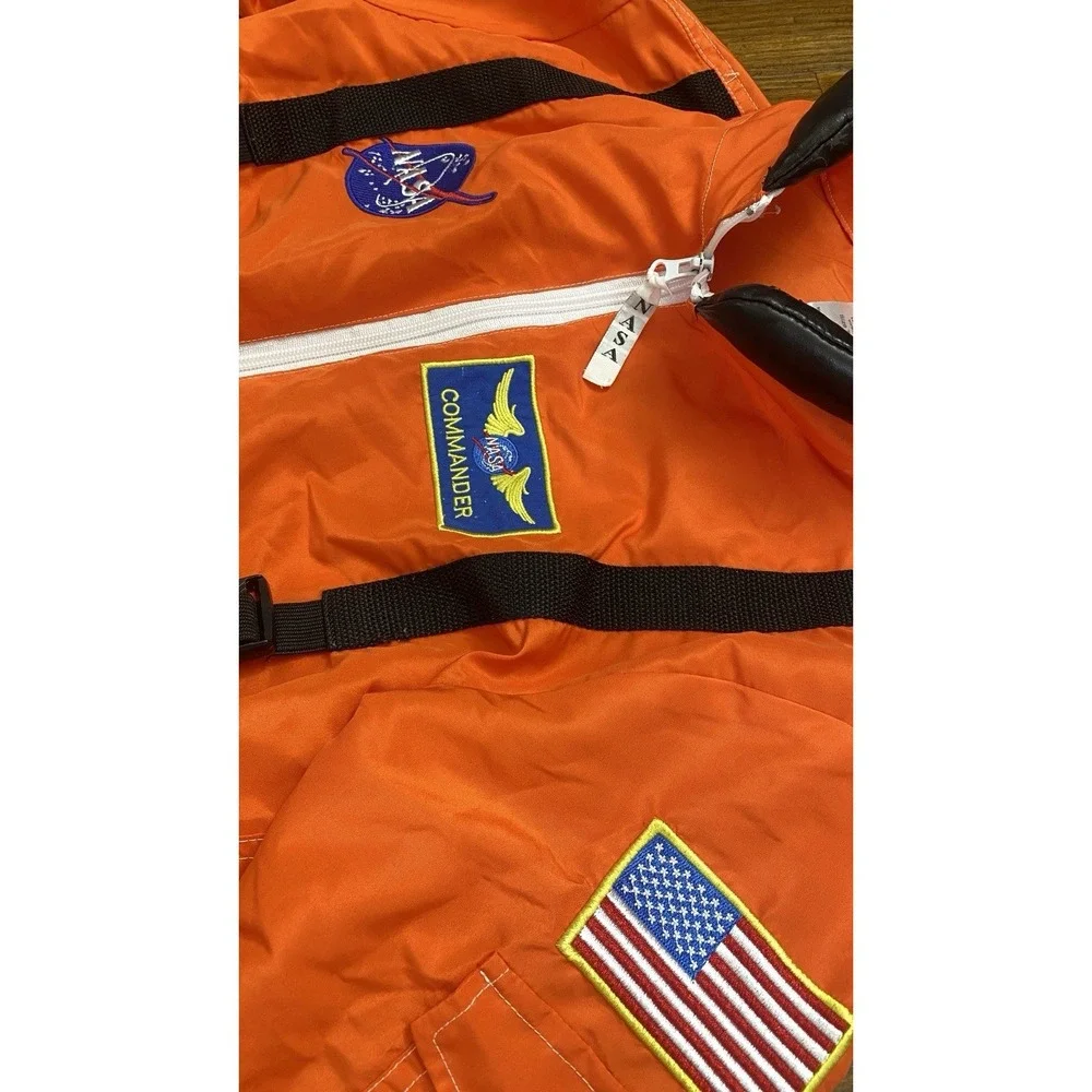 Big Kids NASA Astronaut Costume Orange Space Suit Jumpsuit Size 8-10 (Large)